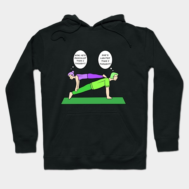 Acroyoga plank on plank pose Hoodie by Andrew Hau